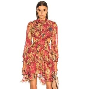 Zimmermann Melody Lace Up Short Dress